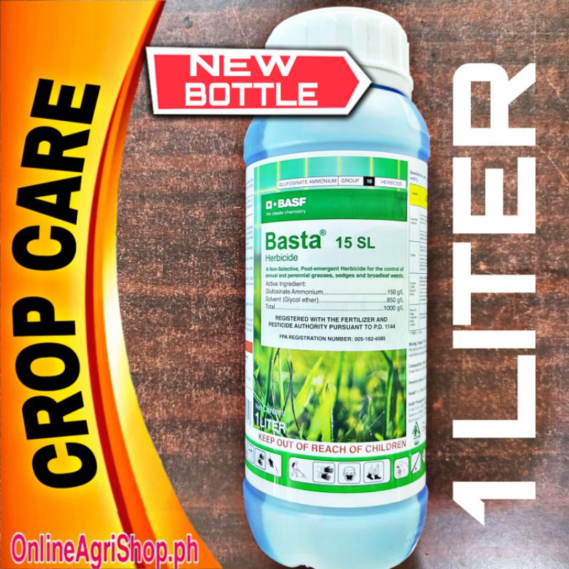 BASTA 15 SL GLUFOSINATE AMMONIUM HERBICIDE (1 LITER) BY BASF Shopee