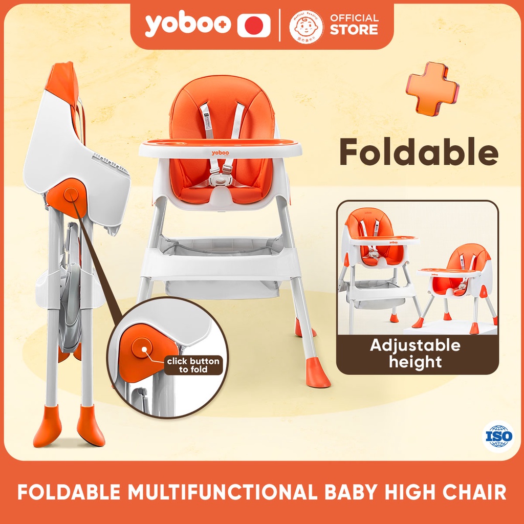 Yoboo Foldable Multifunctional Baby High Chair Clean Easily Adjustable