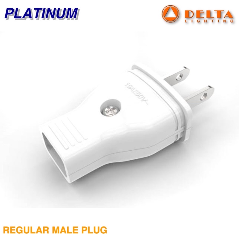 Delta Regular Plug Male Plug 10A/240V Extension Plug 2 Pin Shopee