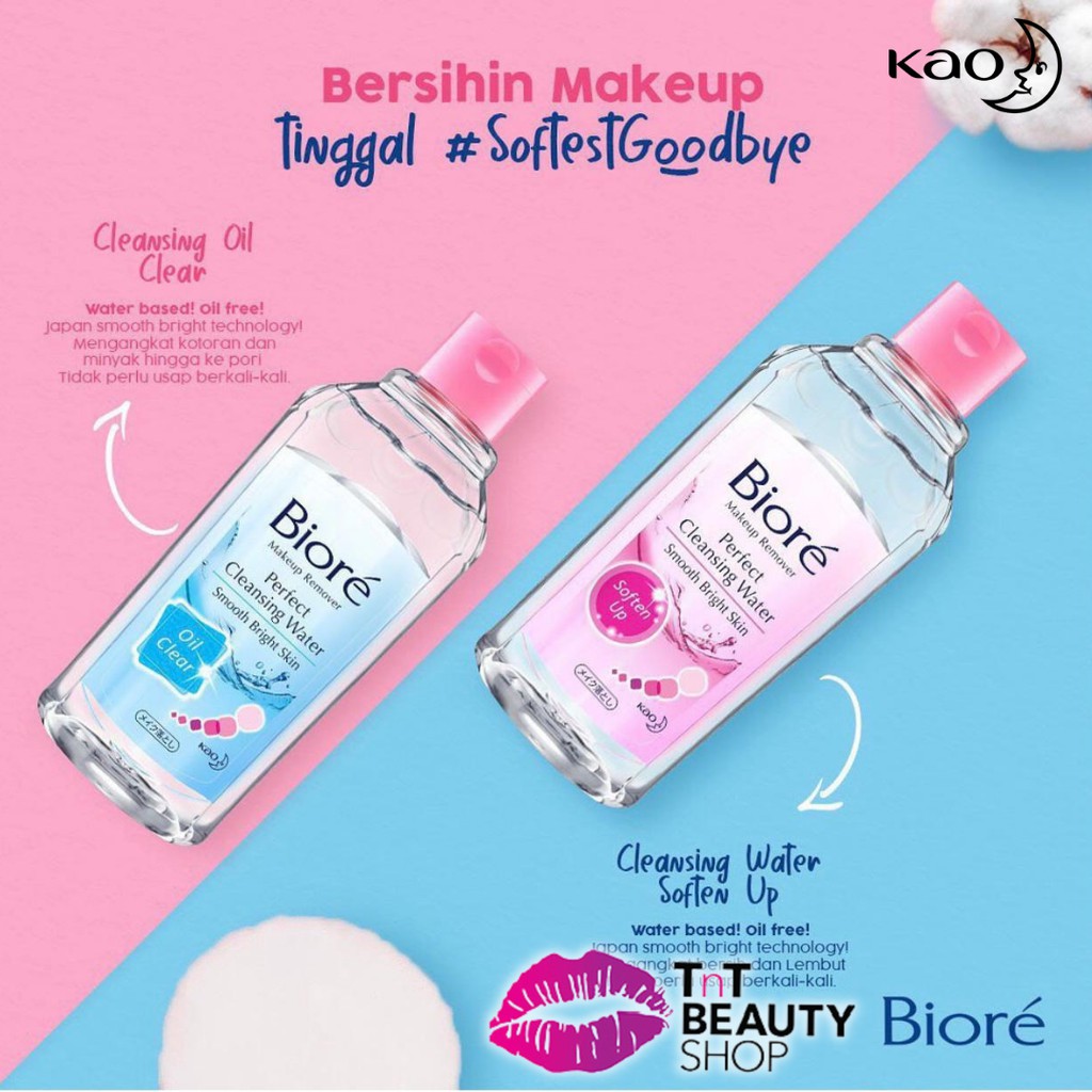 Biore Makeup Remover Perfect Cleansing Water Oil Clear Cleansing