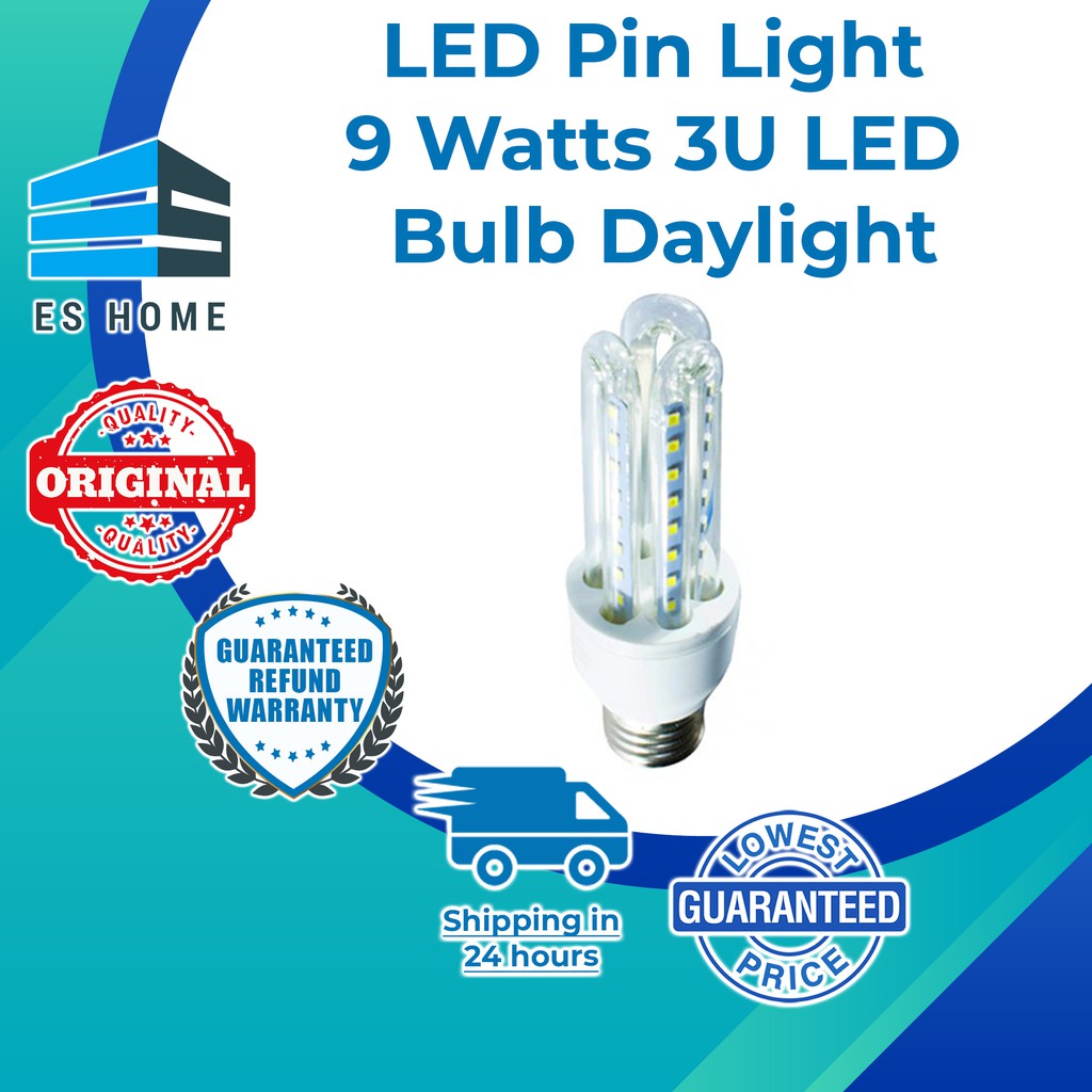 Brightex LED Pin Light 9 Watts 3U LED Bulb Daylight for Bedroom