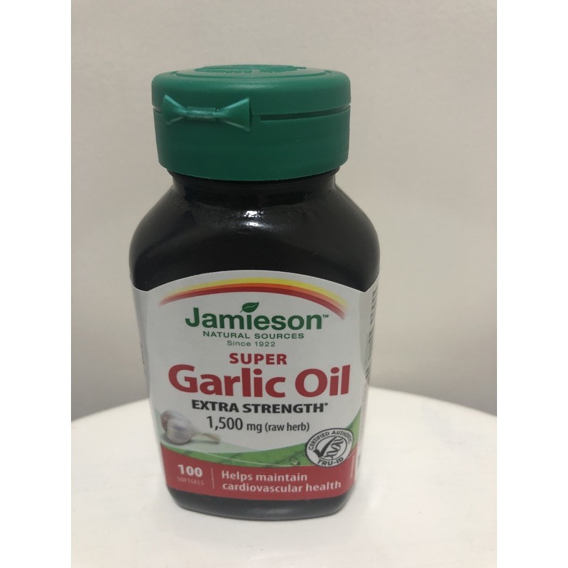 Super Garlic Oil Extra strength 1500 mg (raw herb) 100 soft gels by