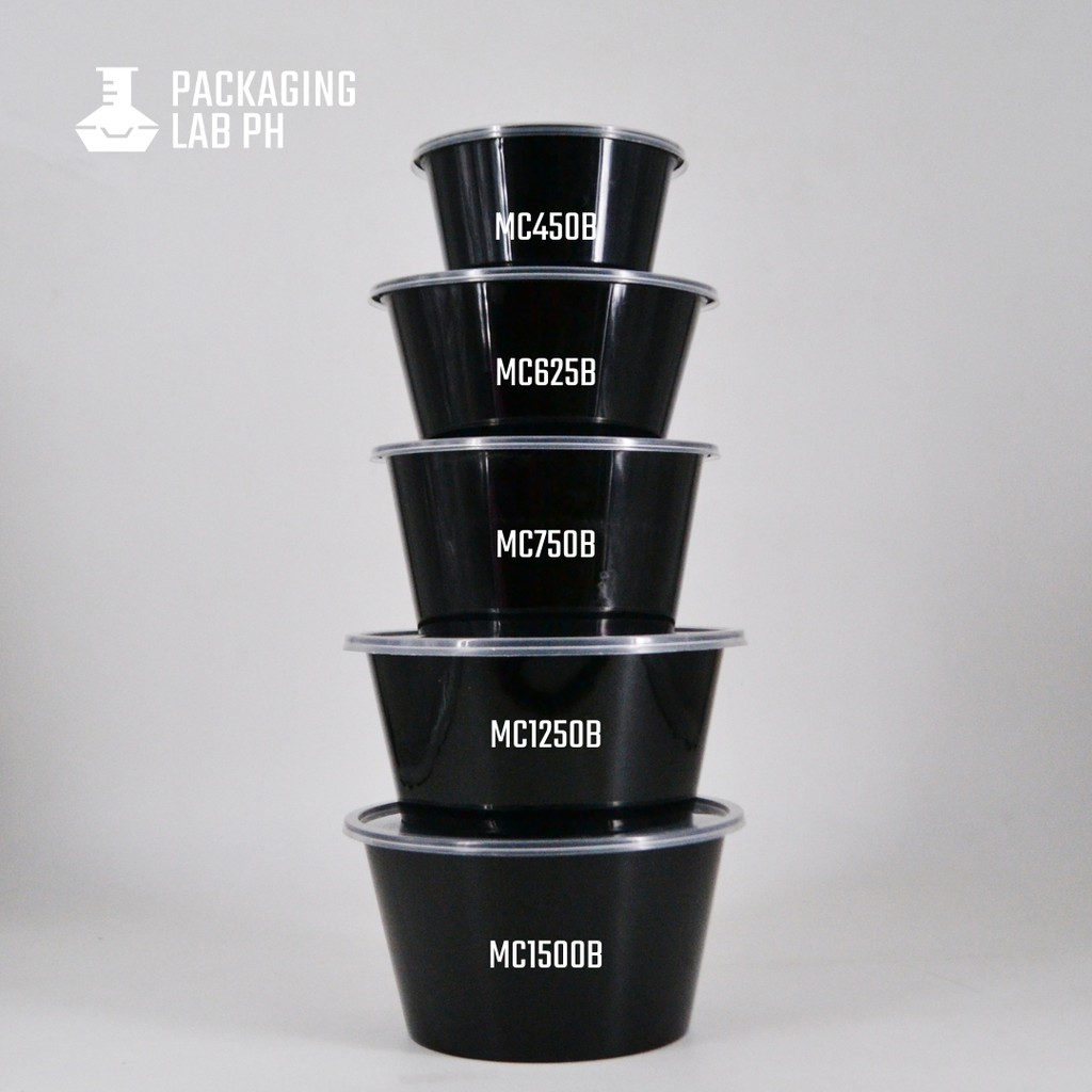 [10PCS] ROUND BLACK Plastic Microwaveable Containers Shopee Philippines