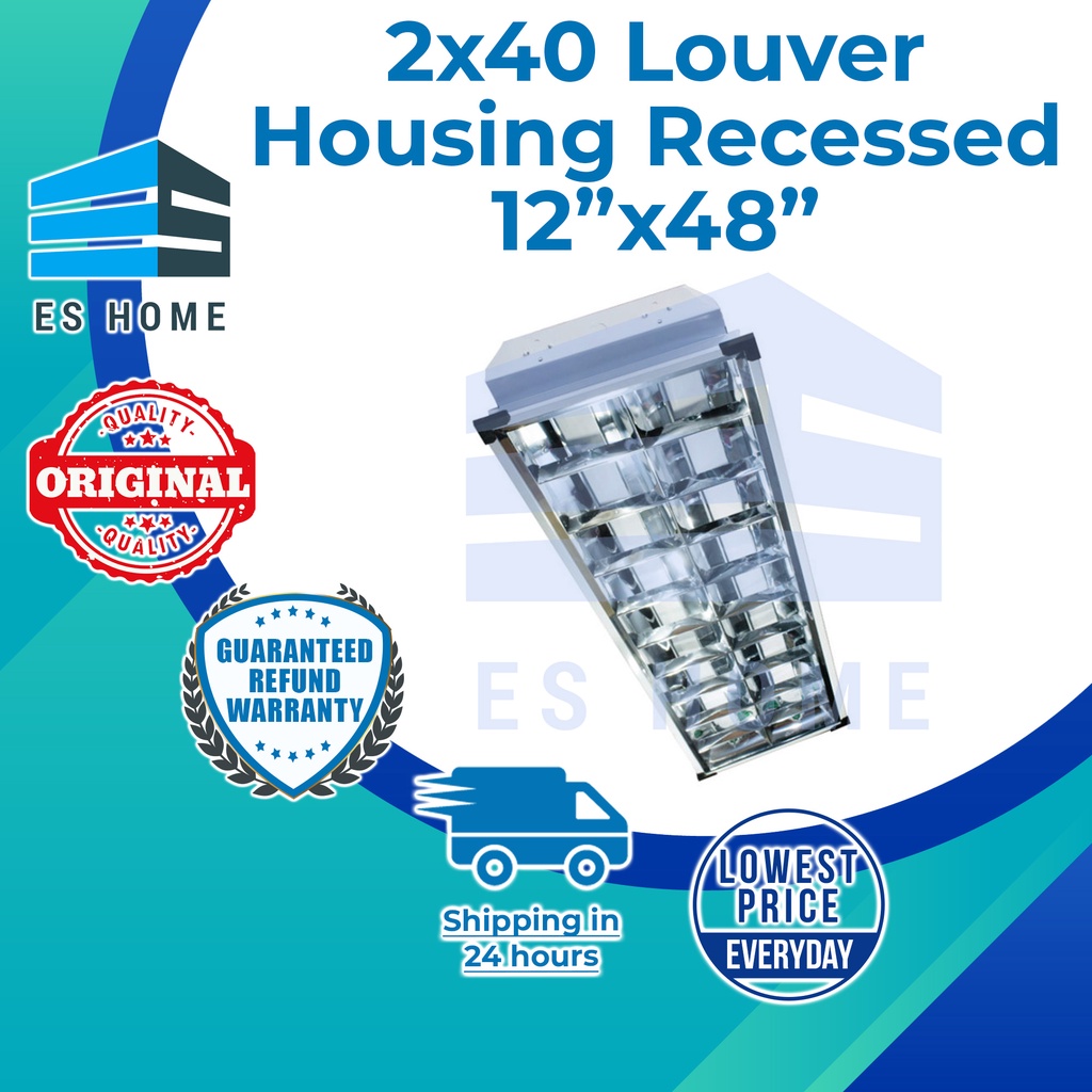 Brightex 2×40 Louver Housing Recessed 12″x48″ Shopee Philippines