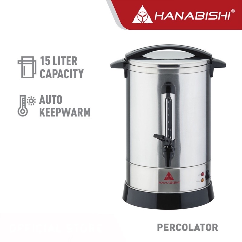 Hanabishi Percolator 2 in 1 Water and Coffee Boiler HPERCO15SS Shopee Philippines