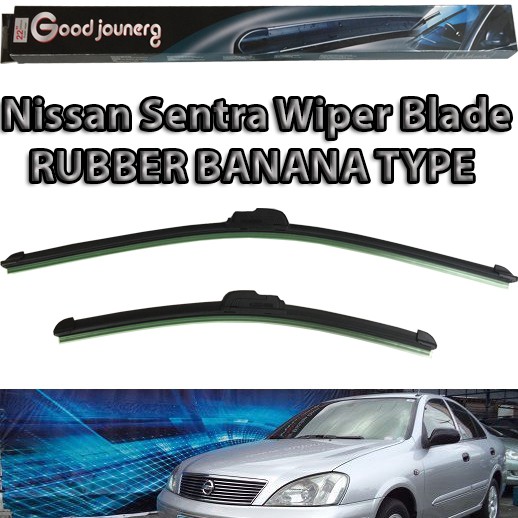 16+22" Nissan Sentra Windshield Wiper Soft Rubber Blade Bracket less