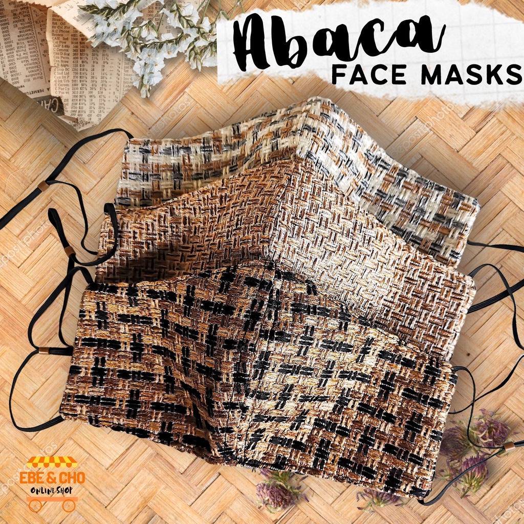 Cloth Face Mask Ethnic Native Designs Abaca Weave Wedding Baptism