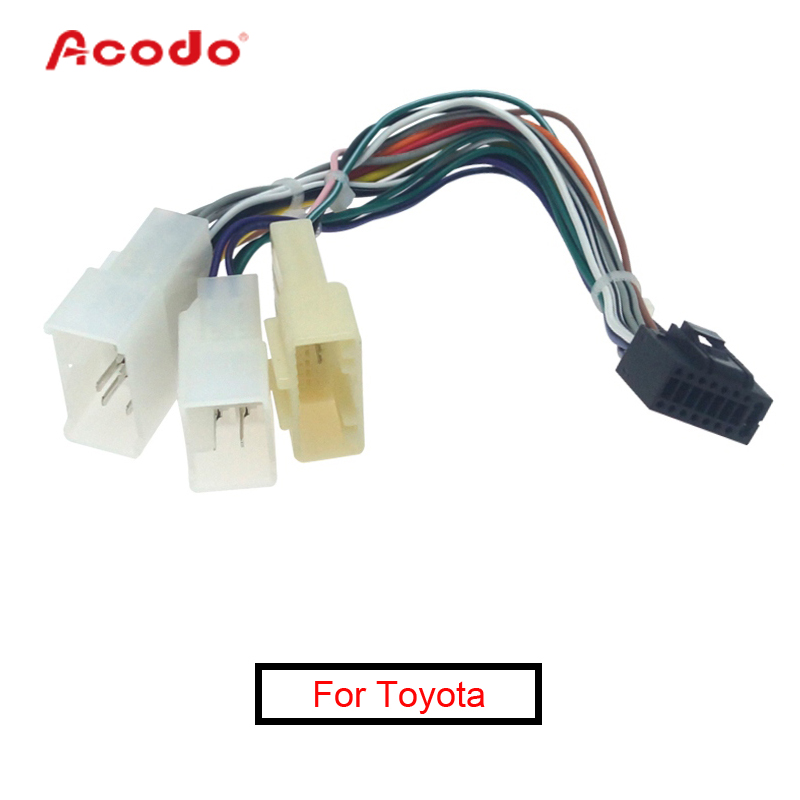 1pcs 16p Car Head Unit Wire Harness Adapter For Toyota Oem Radio With 3 Terminal Sho Philippines