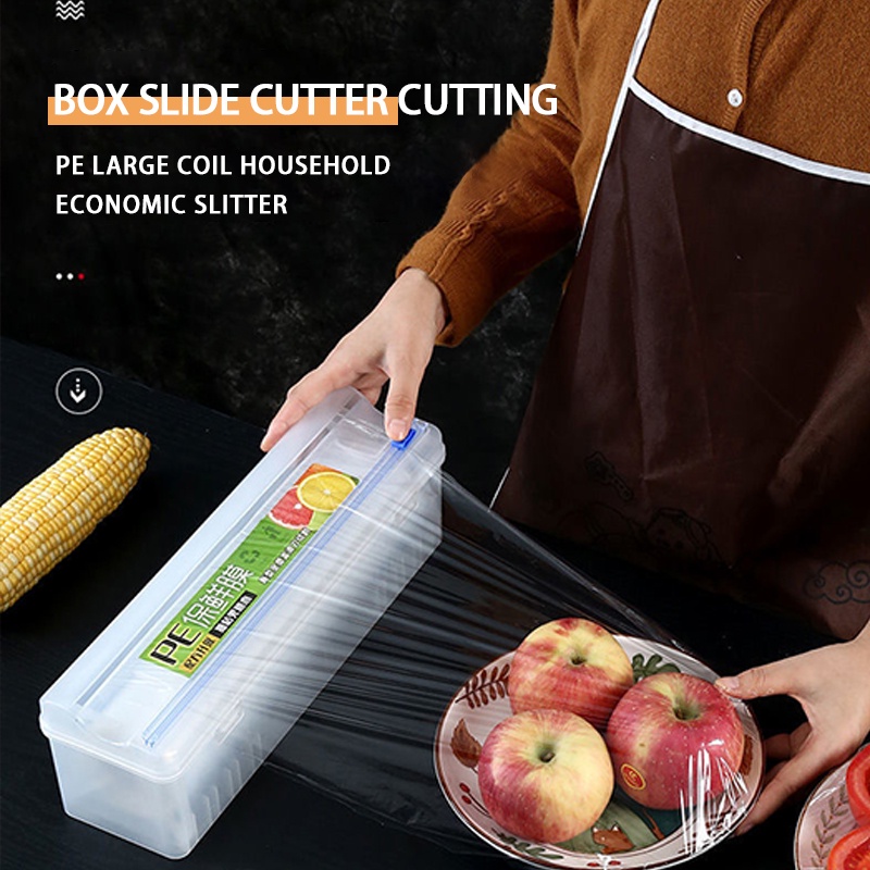 32CM cling film dispenser with sliding cutter adjustable cling film