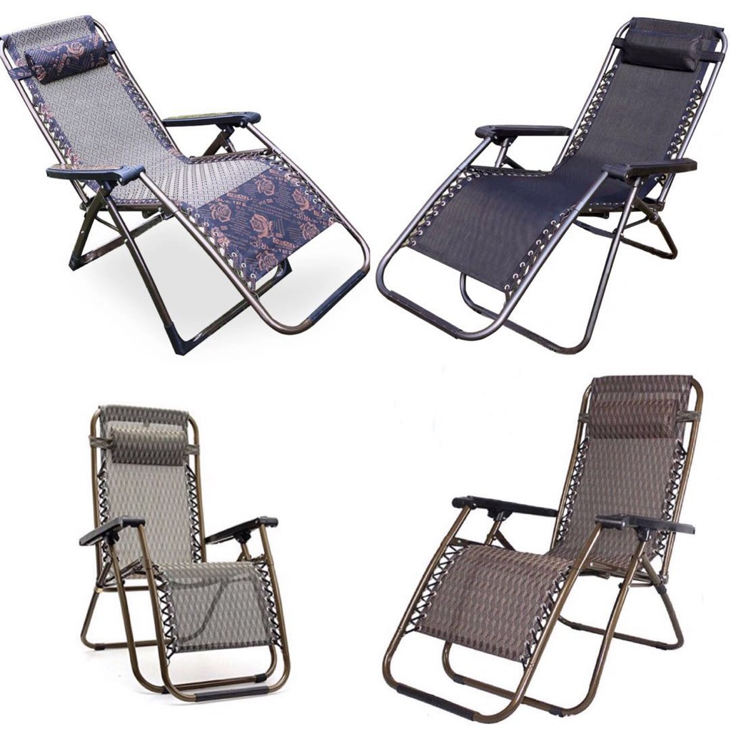 Foldable Chair Outdoor Folding Relax Recliner Chair Shopee Philippines
