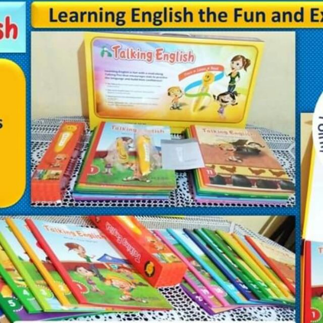 Talking English with talking pen and 24 books Shopee