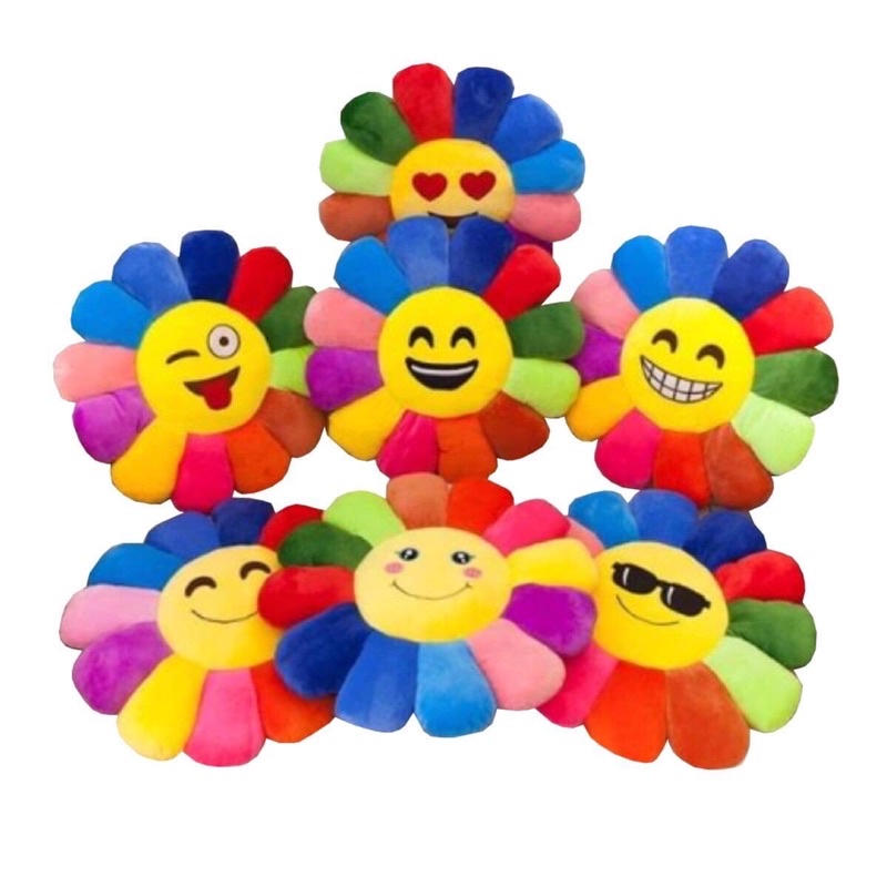 Big Size Emoji Flower Shape Chair Cushion 50x50cm Cute Pillow emoji