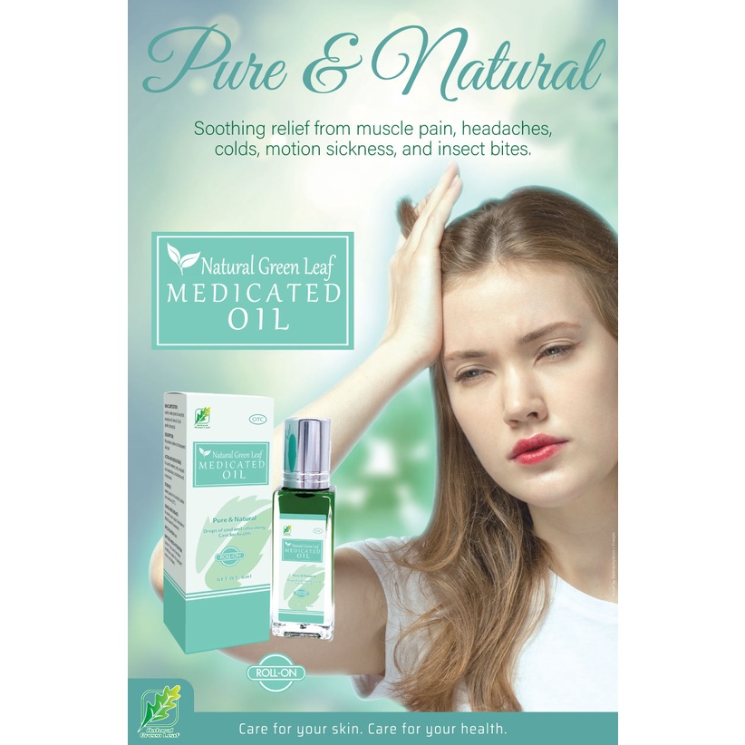 Natural Green Leaf Medicated Oil 6ml Shopee Philippines