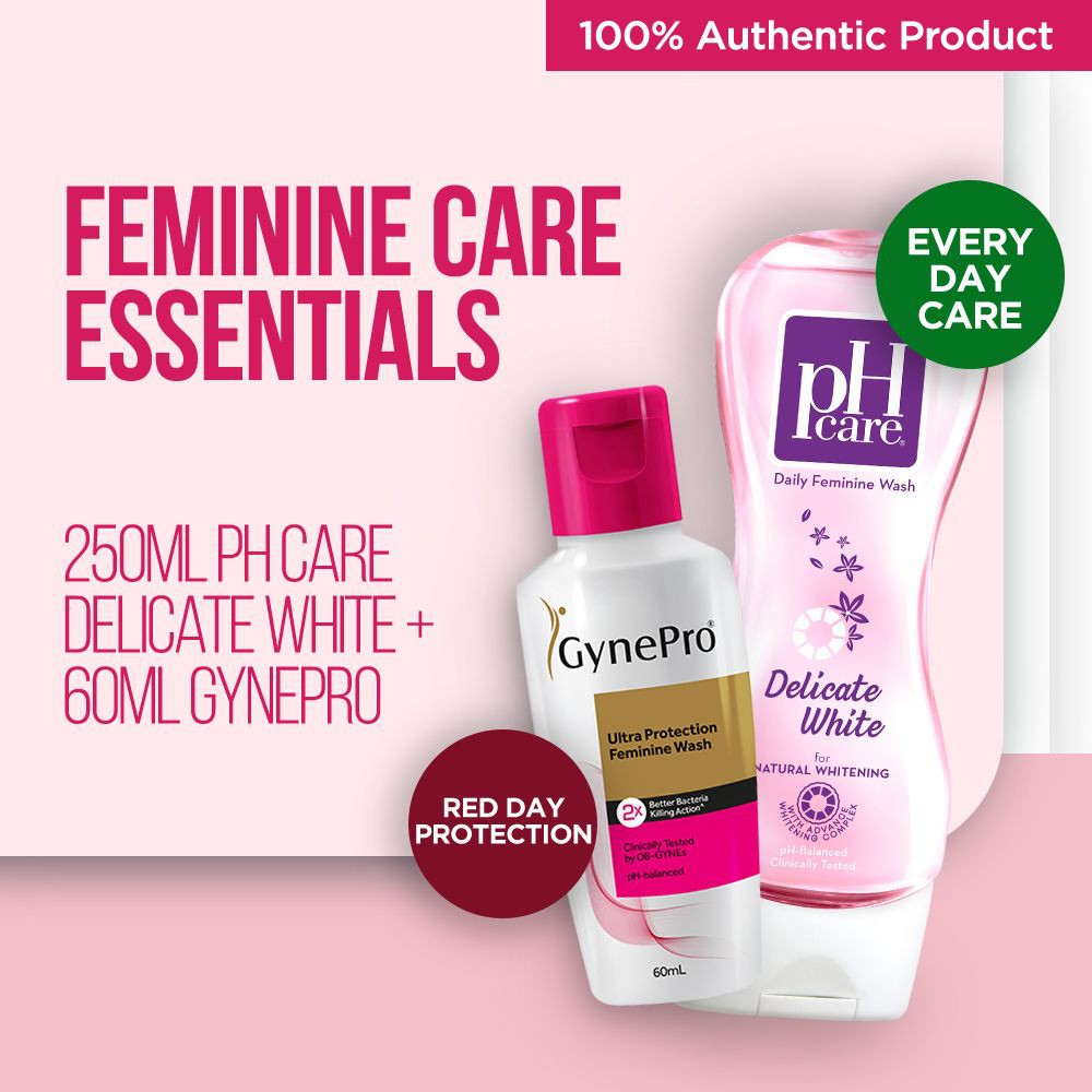 Feminine Care Essentials Bundle (pH Care Delicate White 250mL + GynePro