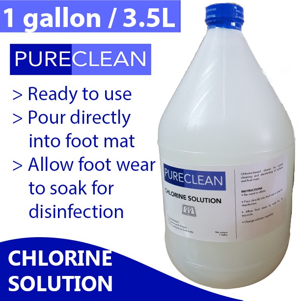 PURECLEAN Chlorine Solution for Disinfecting (Foot Mat, Floor, Surfaces