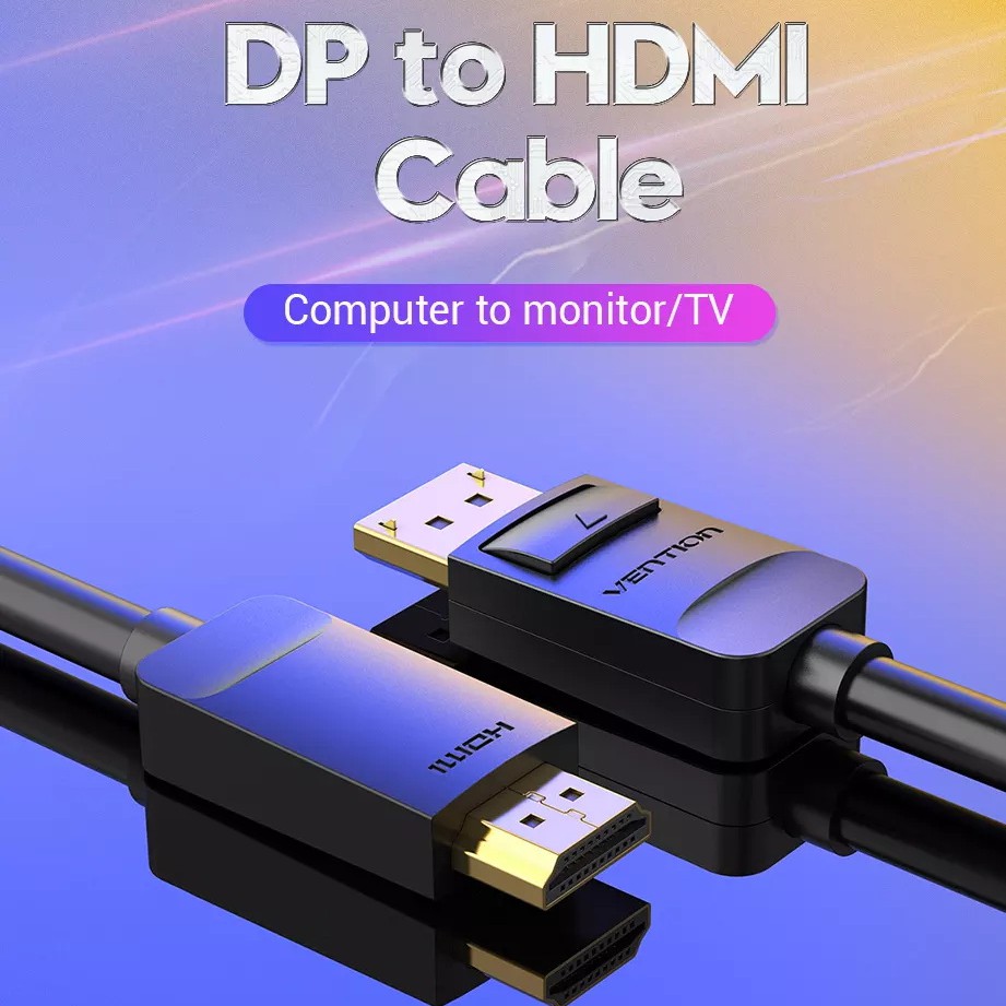 ORIGINAL Vention DP To HDMI Cable 1080P HDMI DP Cable DisplayPort to