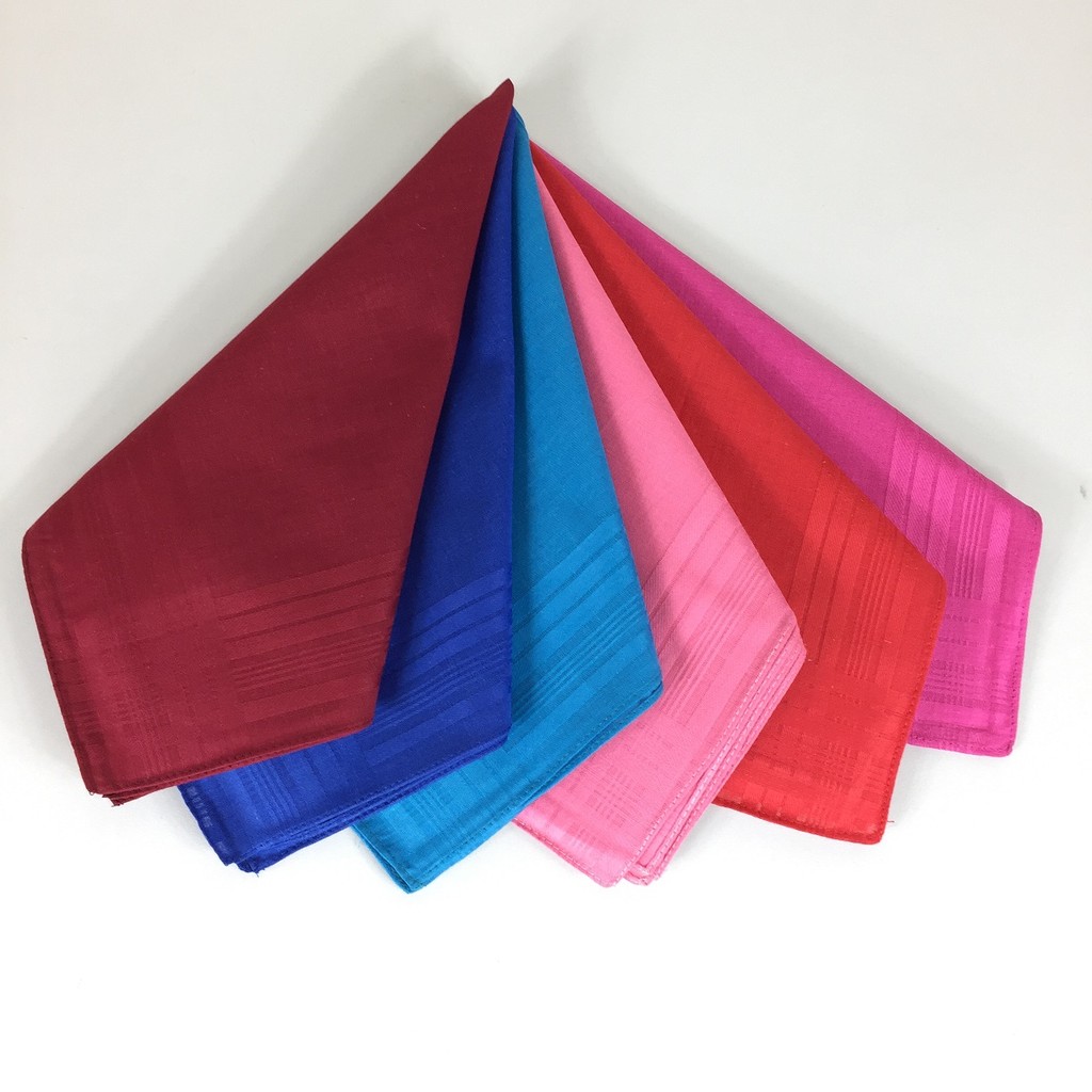12 PCS Plain Colored Handkerchiefs 42*42cm (SET A) Shopee Philippines