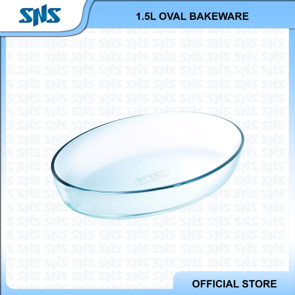 SNS 1.6L Oval Microwaveable & Oven Safe Glass Bakeware 71623 Shopee