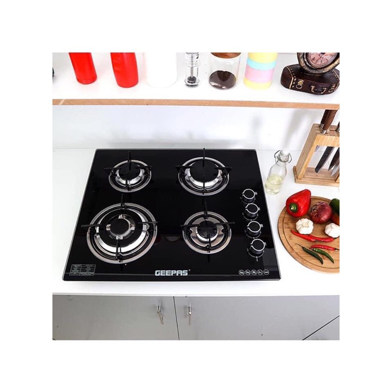 Geepas 4Burner Gas Cooker Size 130 Mm, 100 Mm, 70 Mm And 50 Mm