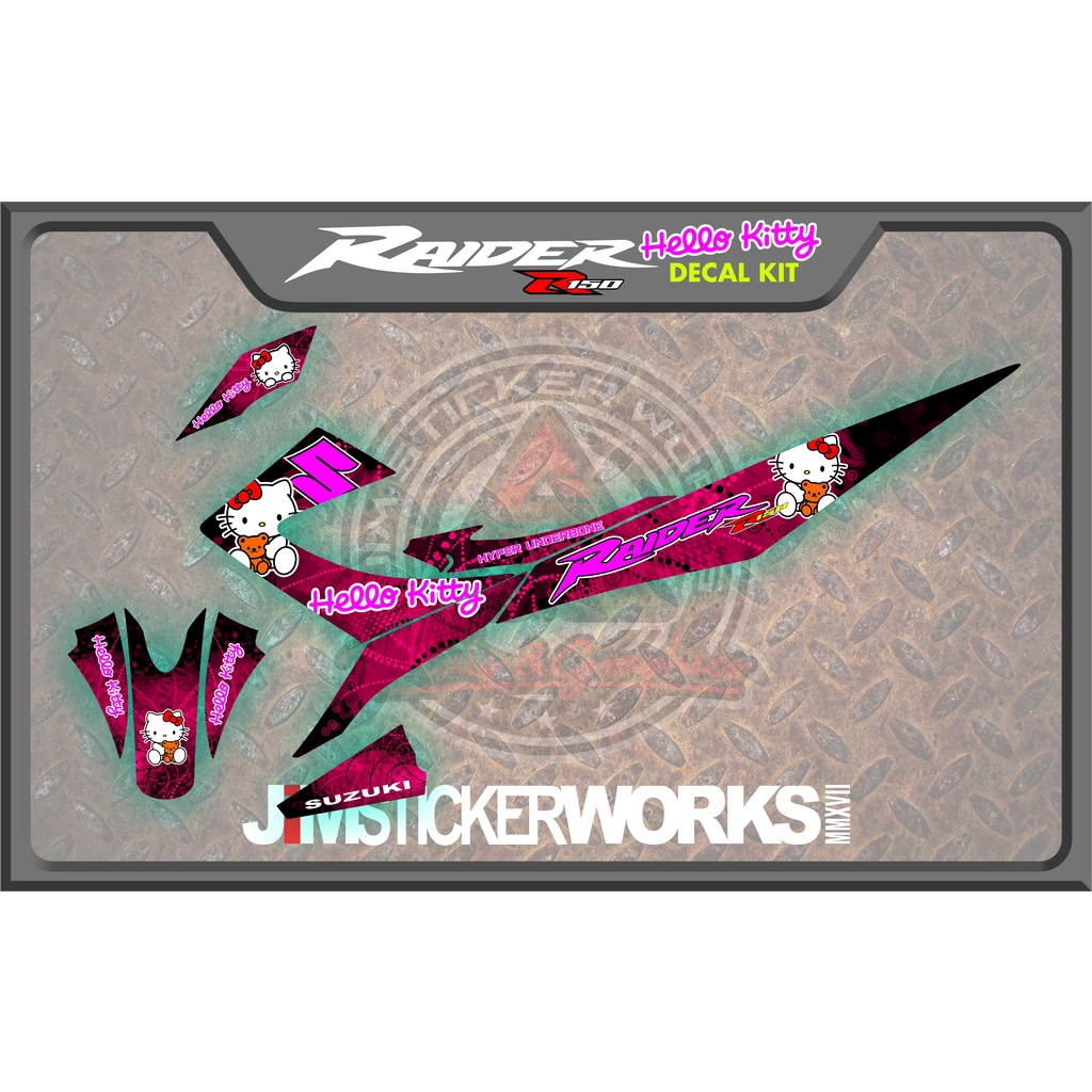 SUZUKI RAIDER 150 (HELLO KITTY FULL DECALS SET) Shopee Philippines