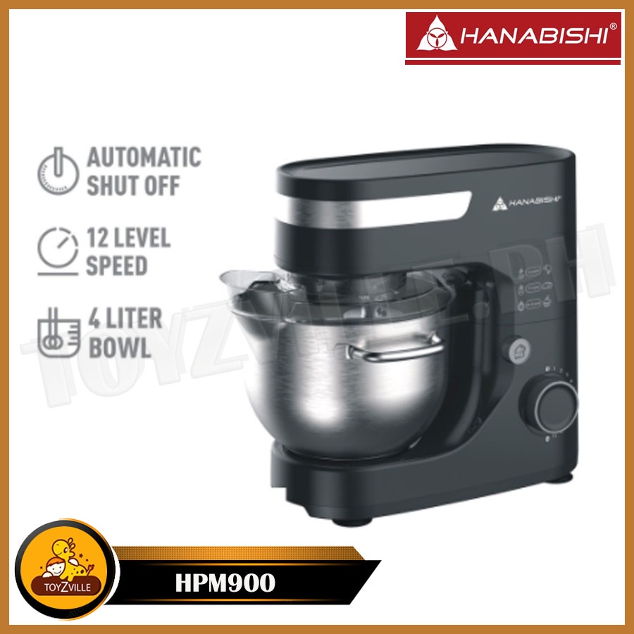 Hanabishi Stand Mixer HPM900 Best for Baking 12speed Beater, Dough