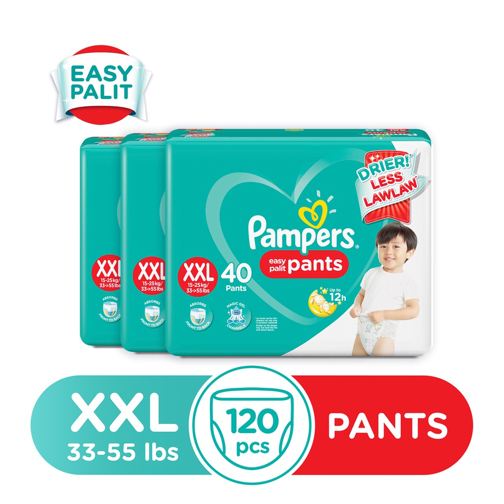 Pampers Baby Dry Diaper Pants XXL 40s x 3 packs Shopee Philippines