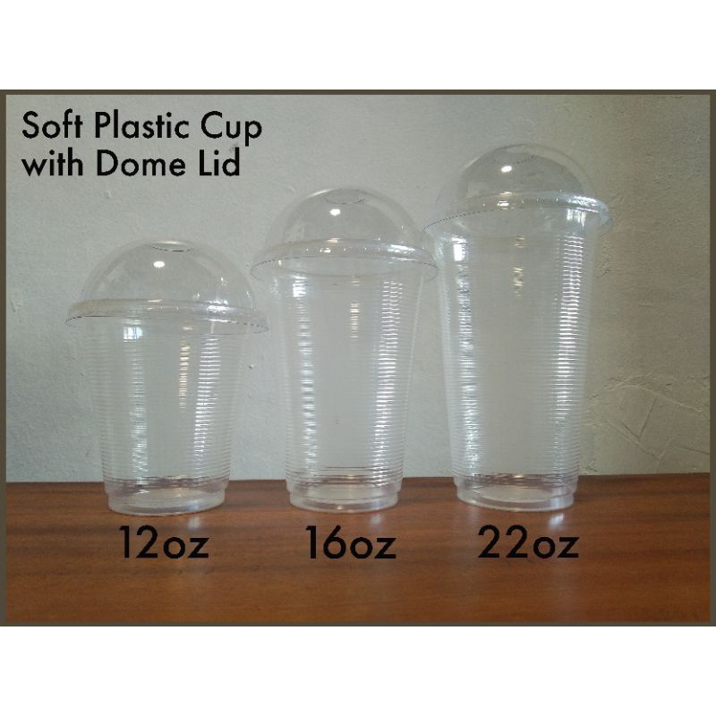 25PCS SOFT PLASTIC CUP WITH DOME LID Shopee Philippines