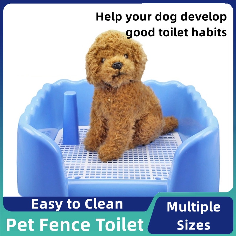 Pet Fenced Toilet Tray Grid Litter Box Dog Training Toilet Puppy Bedpan