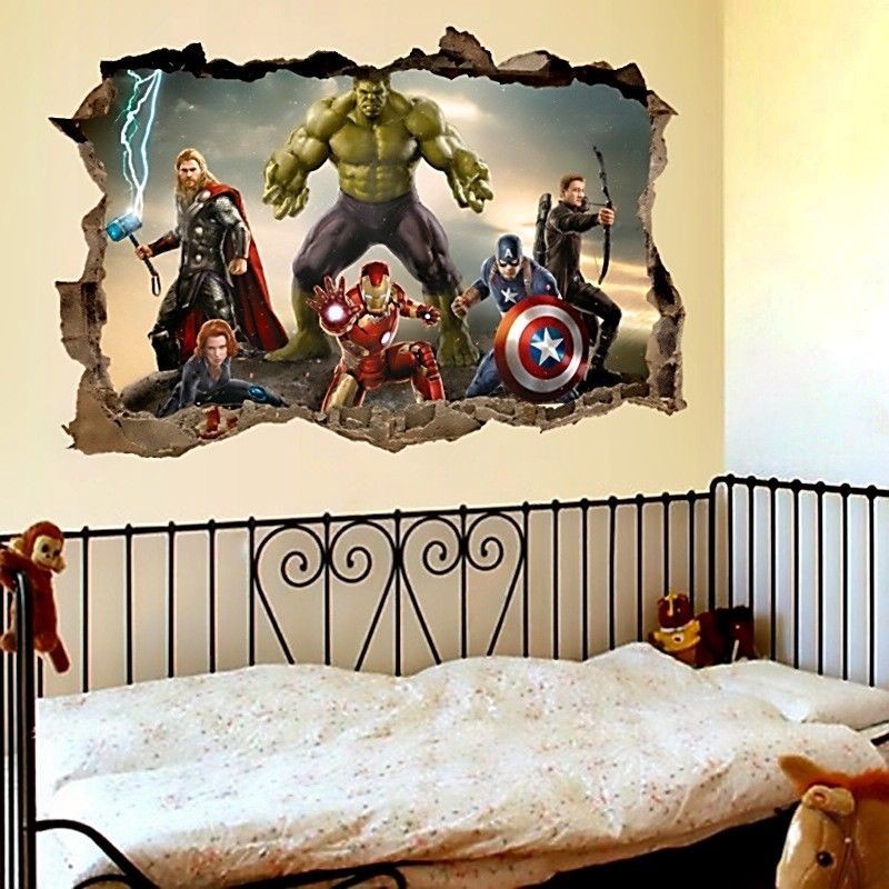 Home & Garden Marvel's Avengers Movie Wall Sticker For Kids Rooms