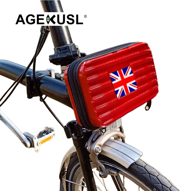 AGEKUSL Bike Basket Bag Front Rack Pack Carrier Bags For Brompton 3