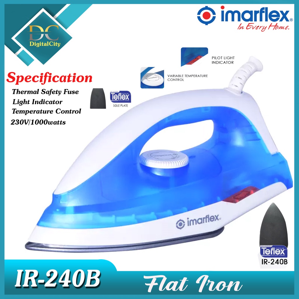 Imarflex IR240B Flat Iron (Blue) Shopee Philippines