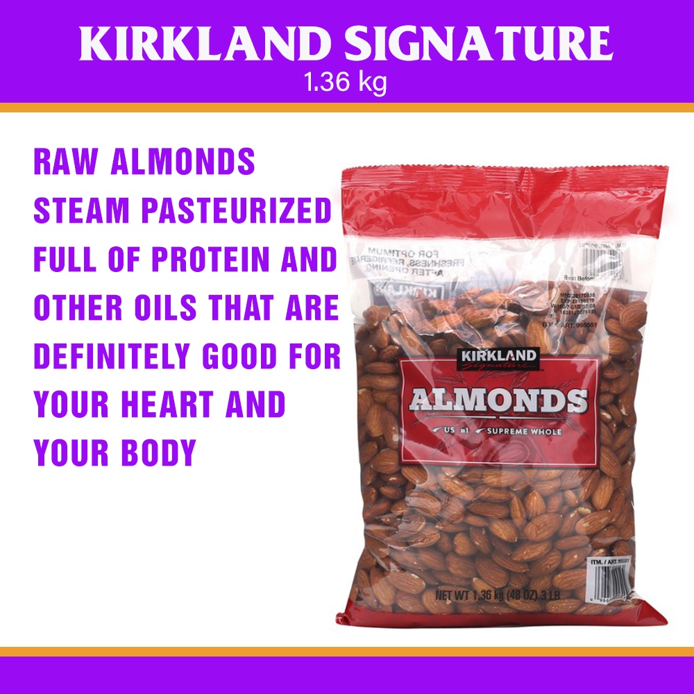 Kirkland Signature Raw Almonds 1.36kg Shopee Philippines