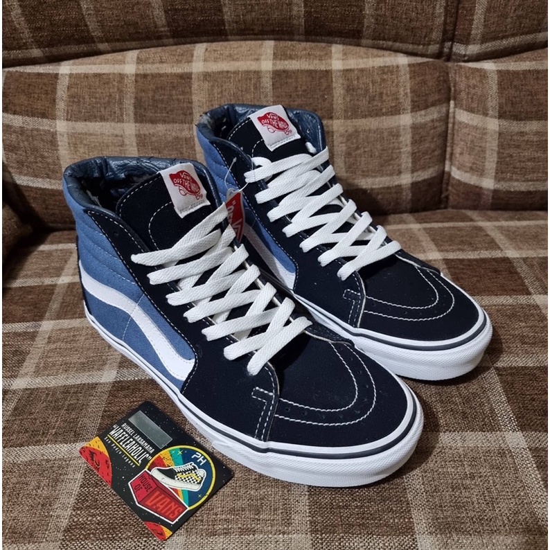 vans skate hi navy/white (Peeloff Leather) Shopee Philippines