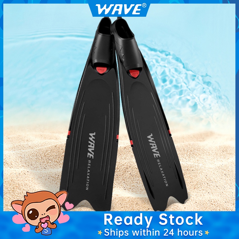 WAVE Professional Deep Sea Diving Fins Long Blade Diving Fins For Freediving And Spear Diving