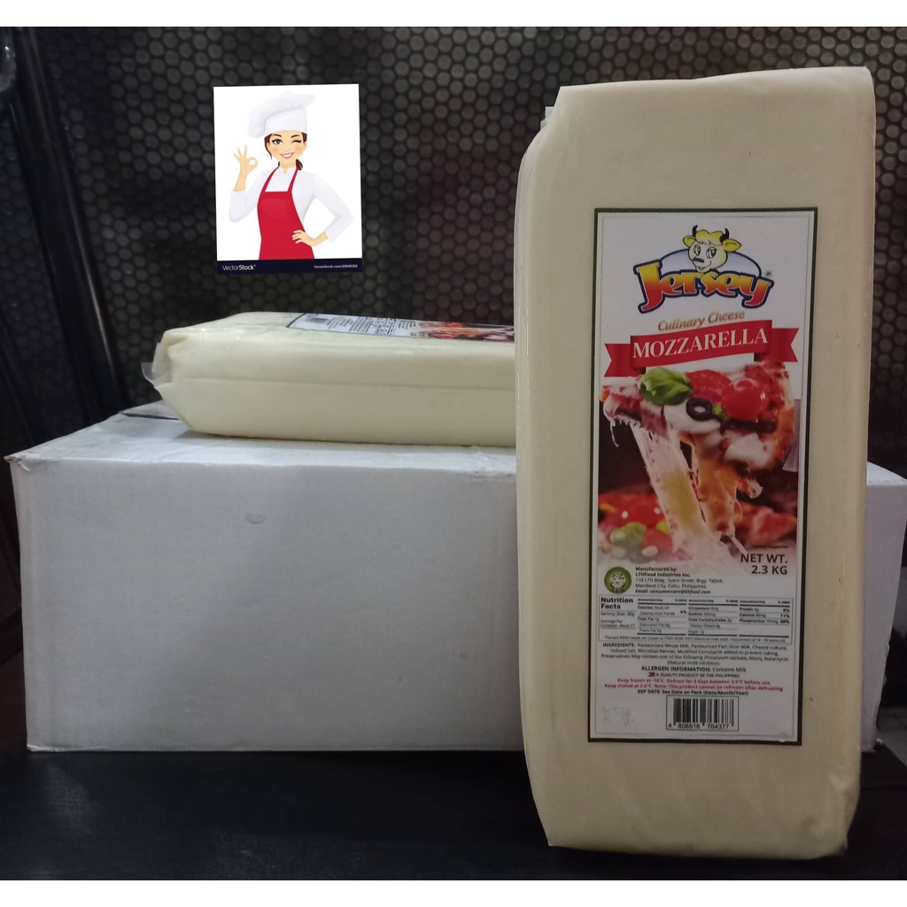 (1 Case) 100 Mozzarella Cheese (Jersey) (2.3 kgs x 4 pcs) (National