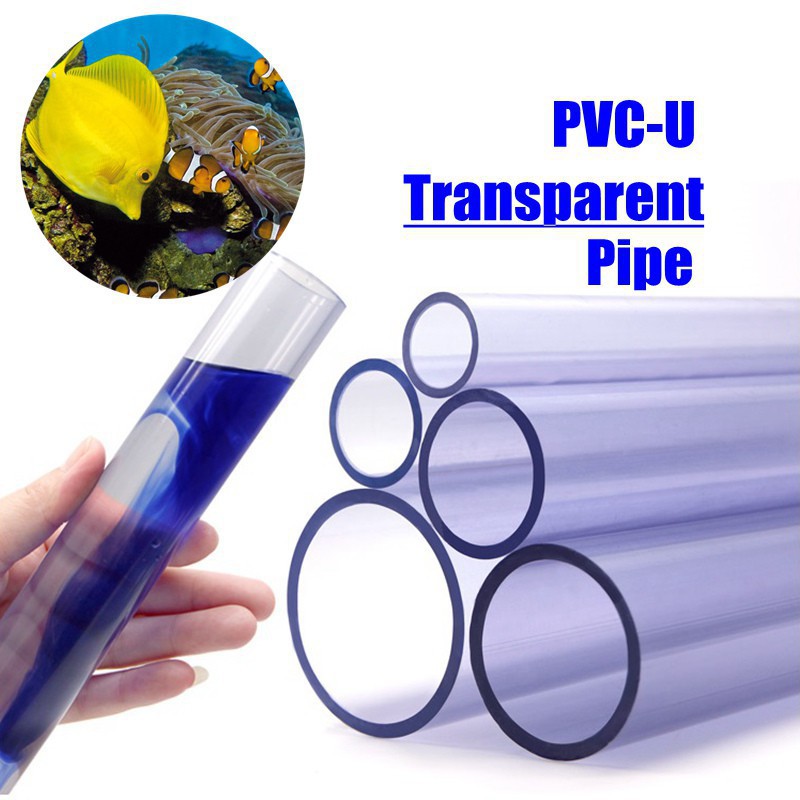 Transparent PVC Pipe Clear Hard Pipe for Fish Tank Aquarium Water Pipe