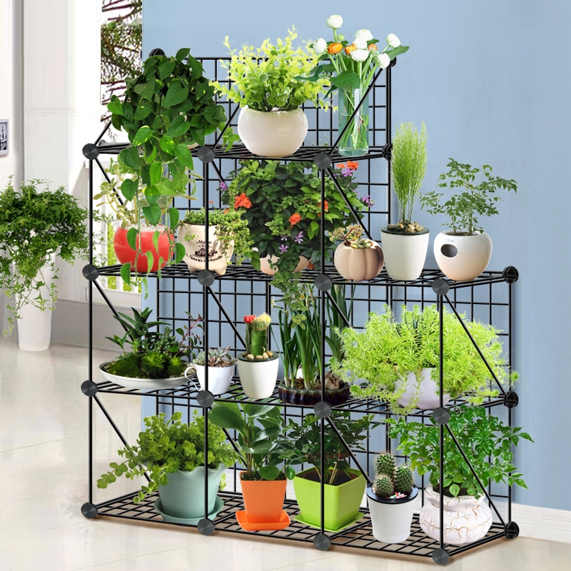 Simple Black Stainless Steel Plants Rack Shopee Philippines