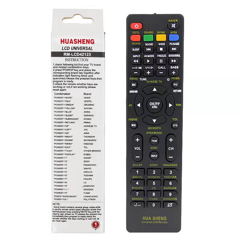 LCD Universal Remote Control for LCD/LED TV RMLCD42123 Universal TV