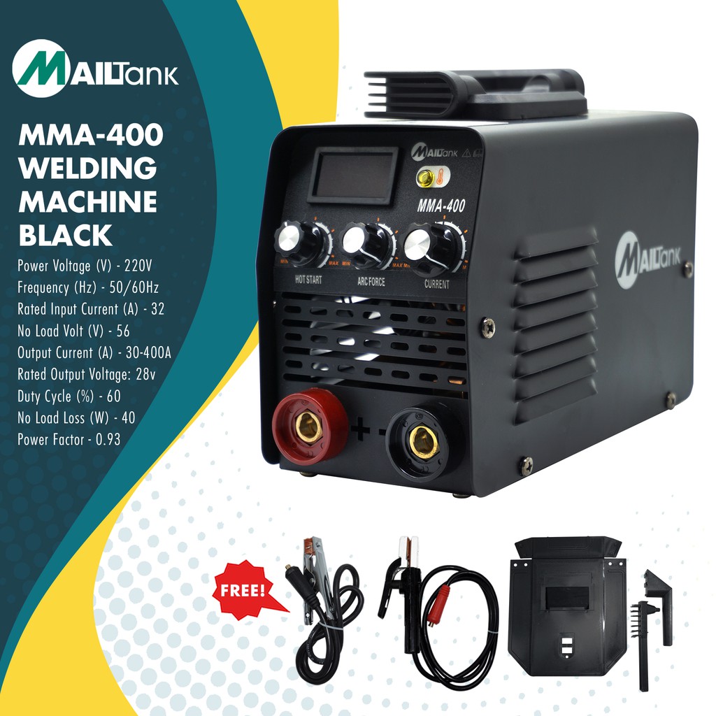 MailTank MMA400 IGBT Portable Inverter Welding Machine Black Shopee