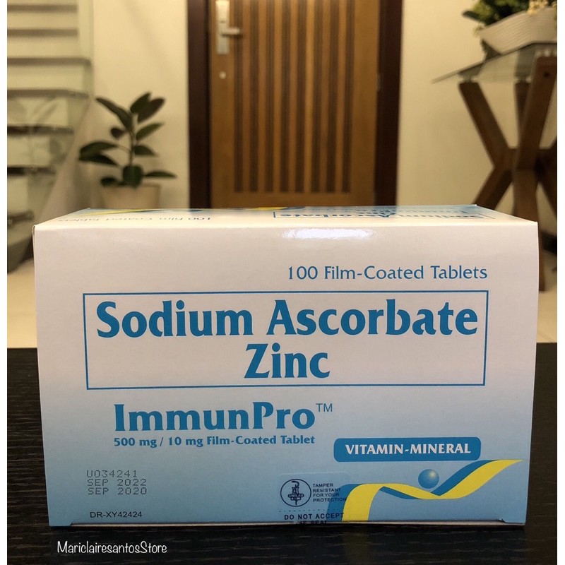 ImmunPro 1 box 100 tablets (Sodium Ascorbate + Zinc) Shopee Philippines