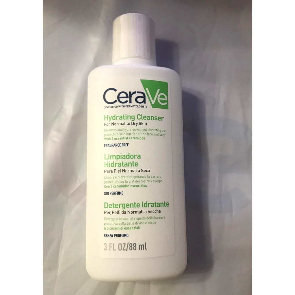 Authentic CeraVe Hydrating Cleanser 3 fl oz 88ml Imported from