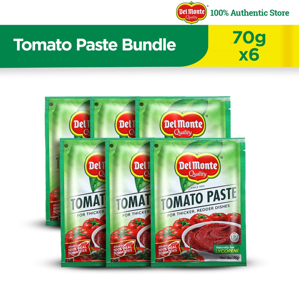 DEL MONTE Tomato Paste with Thicker and Richer Tomato Base 70g x 6