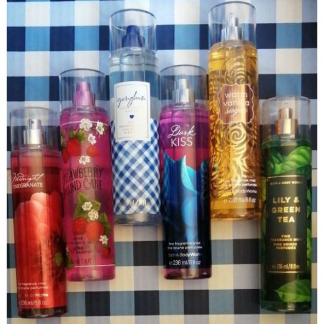 BATH & BODY WORKS BBW LILY & GREEN TEA THOUSAND WISHES DARK KISS