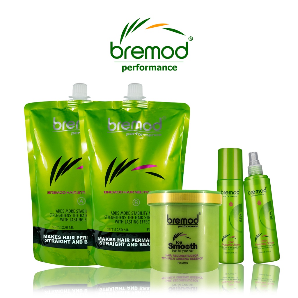 Bremod Rebonding Hair Straightening Set with Hair treatment 1250ml (BR