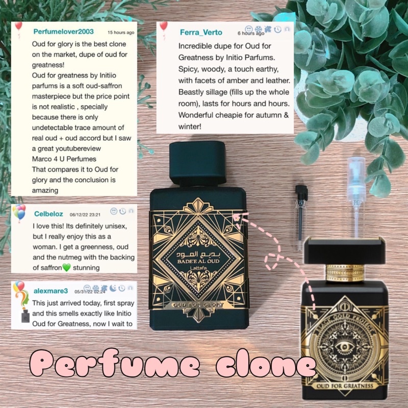 Orig Oud for Glory Lattafa (Decant/Takal Oud for Greatness dupe) Shopee Philippines
