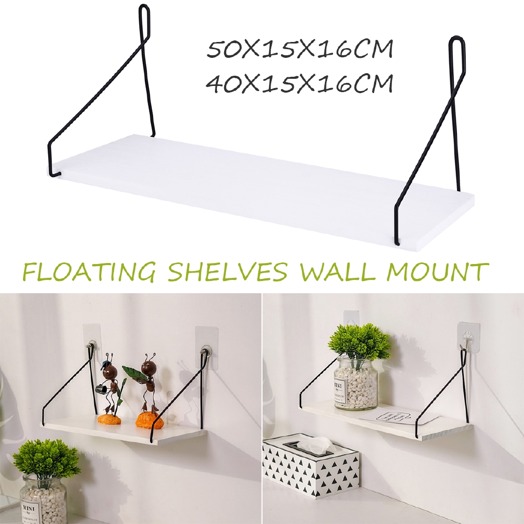 Floating Wall Shelf Mounted Rack High Display Home Shopee Philippines