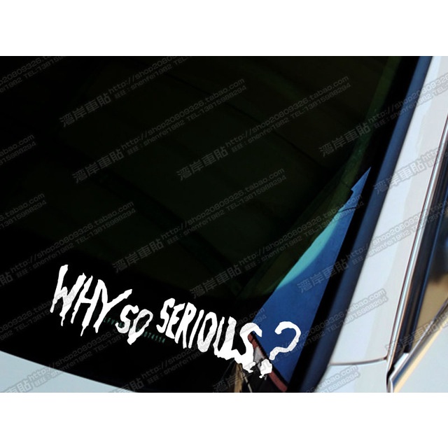 Why so serious? JDM style hollow reflective stickers car stickers