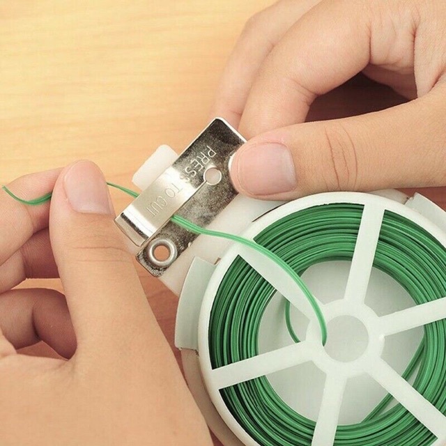 Durable 30M Roll Wire Twist Ties Garden Cable Tie Vegetable Gardening