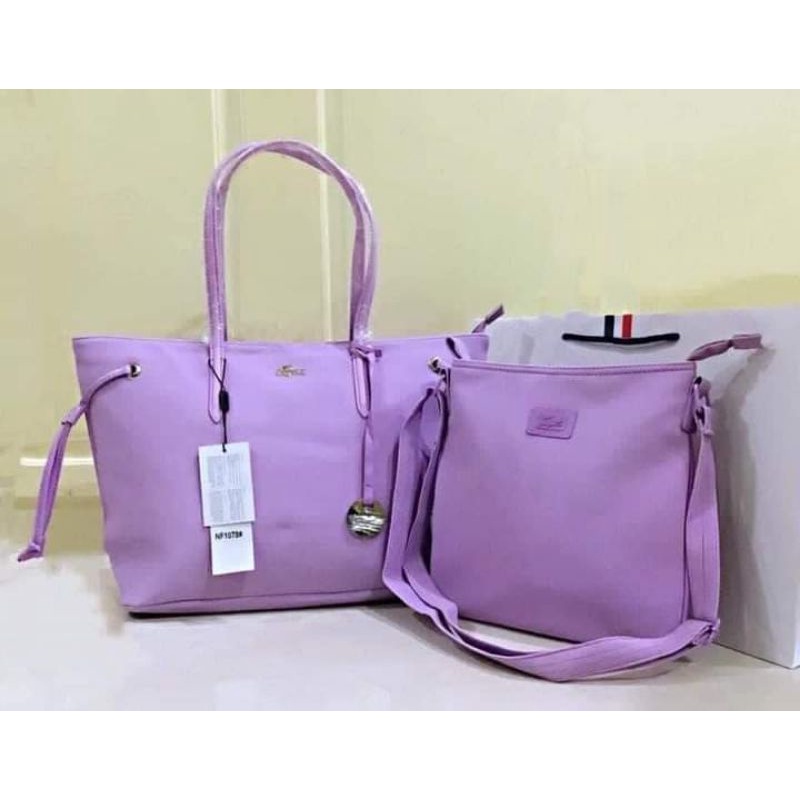Lacoste Handbag and Sling Bag Set Shopee Philippines