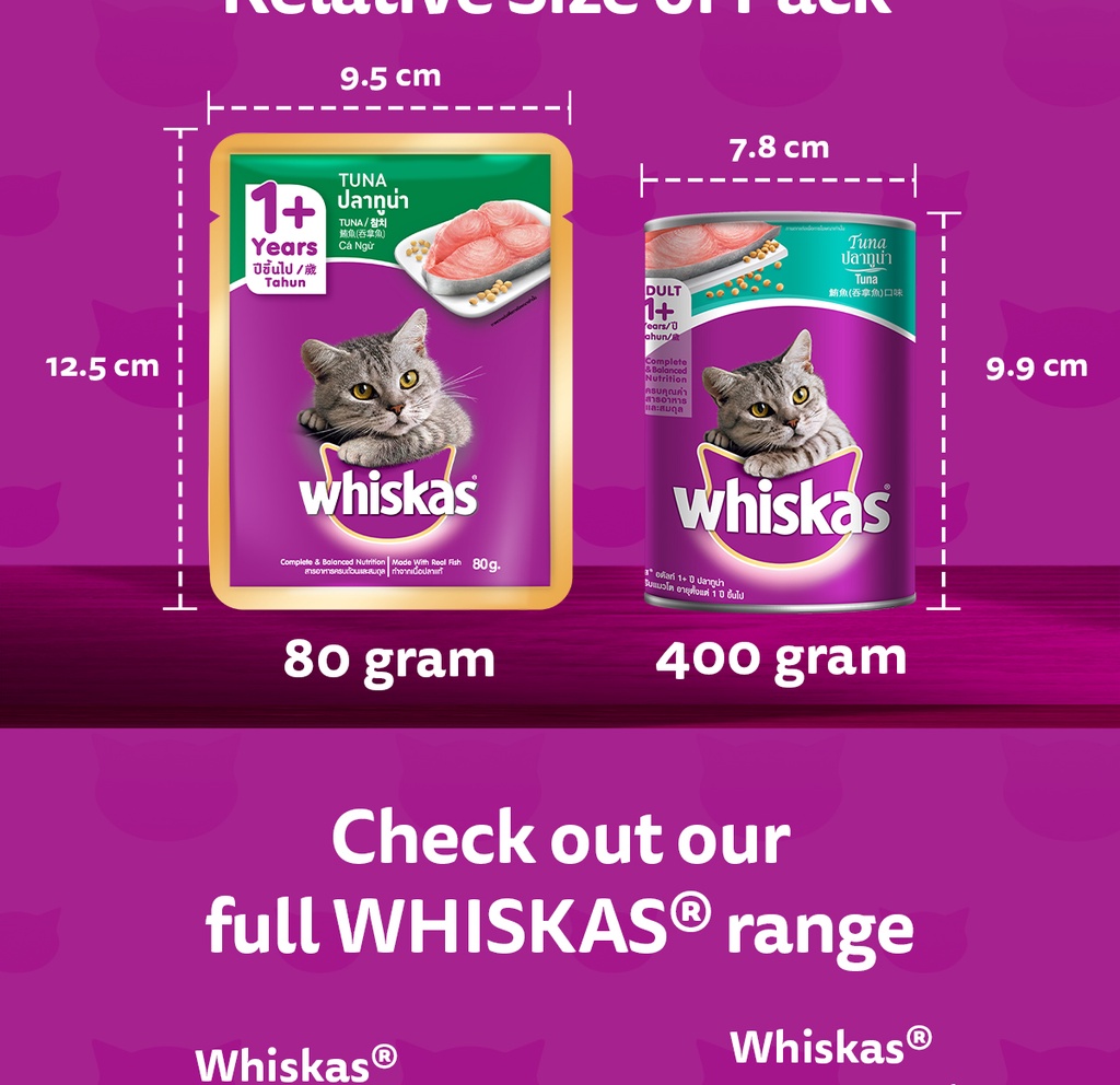 WHISKAS Junior Kitten Food Pouch Kitten Wet Food in Mackerel Flavor
